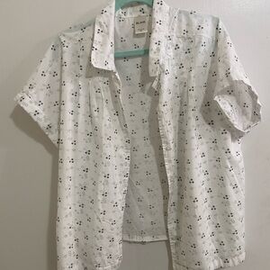 Blair White Patterned Casual Shirt size XL